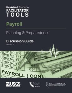 Image of the cover of the Payroll discussion guide for the HayWired Earthquake Scenario Toolkit.